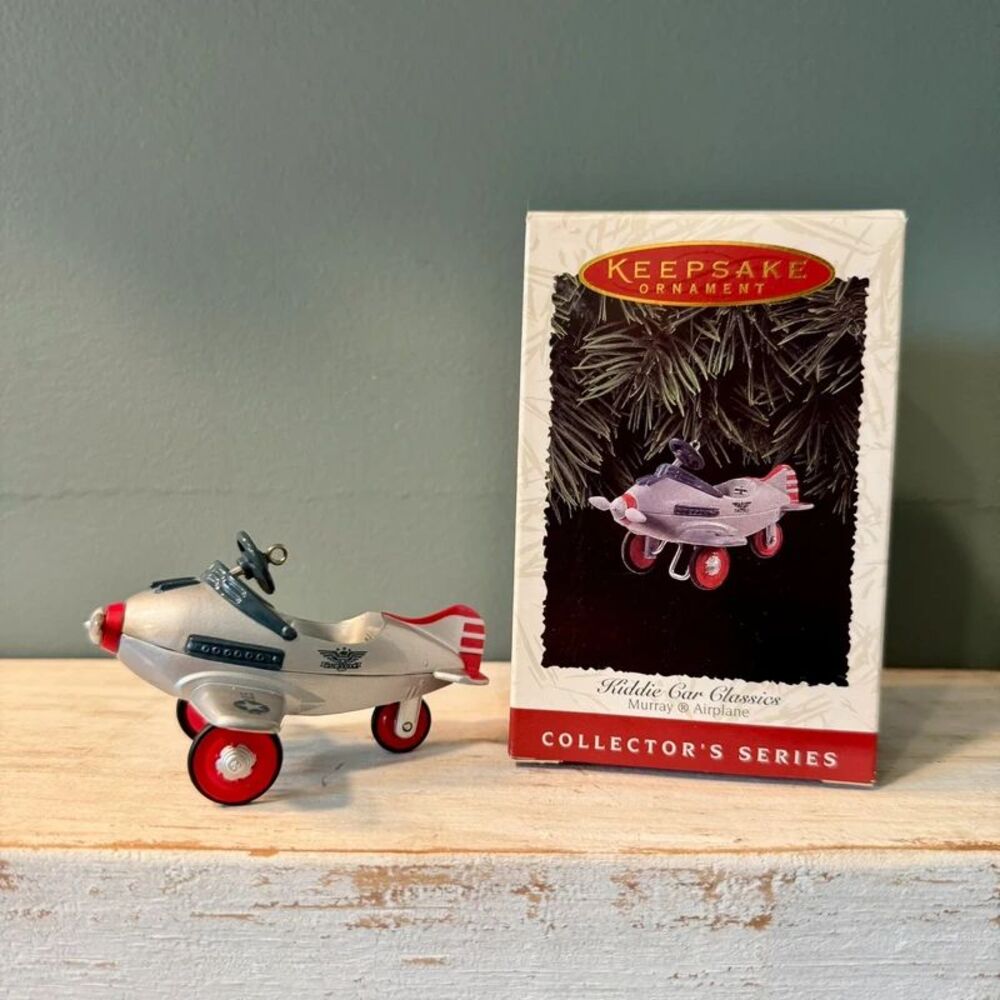 1996 Hallmark Kiddie Car Classics #3 Murray Airplane Christmas Keepsake Ornament